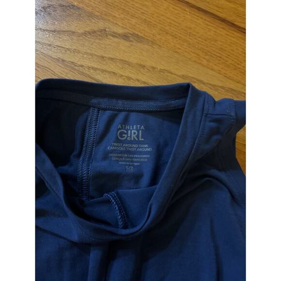 Athleta Girl Twist Around Tank in Navy Blue Size Small (7) - Picture 4 of 5